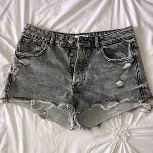 ZARA high waisted denim shorts